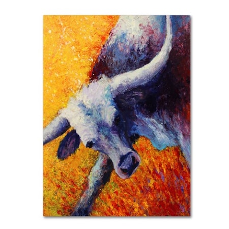 Marion Rose 'Blue Steer' Canvas Art,24x32